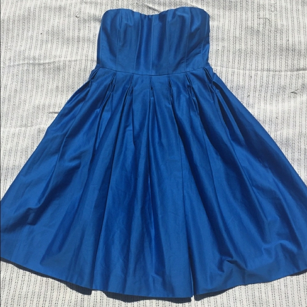 🌸 Calvin Klein pleated blue dress